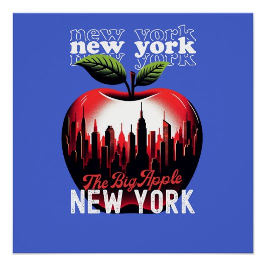 Big Apple | New York City | Retrografisch Perfect Poster (Voorkant)