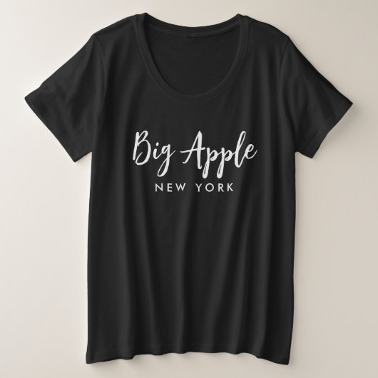 Big Apple New York coole plus size shirt voor vrou (Design voorkant)