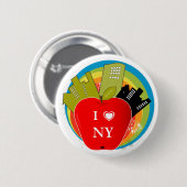 Big Apple - New York Ronde Button 5,7 Cm (Voorkant /achterkant)