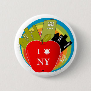 Big Apple - New York Ronde Button 5,7 Cm