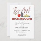 Big Apple voor de Chapel Bachelorette uitnodigen Kaart (Voorkant)