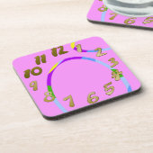 Big Arch Loops op Roze Hard Plastic onderzetter (Linkerzijde)