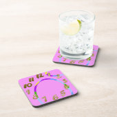 Big Arch Loops op Roze Hard Plastic onderzetter (Rechterzijde)