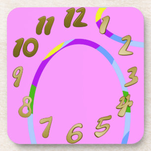 Big Arch Loops op Roze Hard Plastic onderzetter