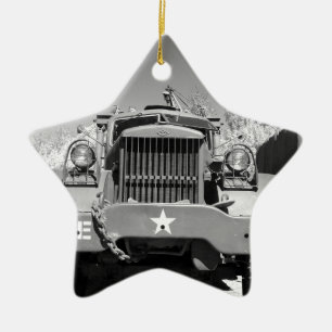 Big Army Truck Keramisch Ornament
