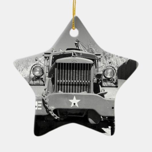 Big Army Truck Keramisch Ornament (Voorkant)