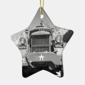 Big Army Truck Keramisch Ornament (Links)