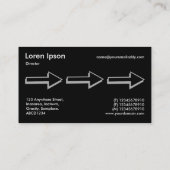 Big Arrow - Grijs op zwart Visitekaartje (Achterkant)