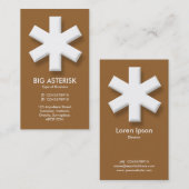 Big Asterisk - Bruin (996633) Visitekaartje (Voorkant / Achterkant)