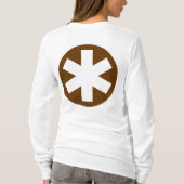 Big Asterisk - Bruin en wit T-shirt (Achterkant)