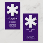 Big Asterisk - Deep Paars (330066) Visitekaartje (Voorkant / Achterkant)