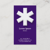 Big Asterisk - Deep Paars (330066) Visitekaartje (Achterkant)