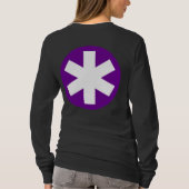 Big Asterisk - Deep Paars en White T-shirt (Achterkant)