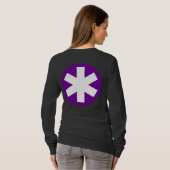 Big Asterisk - Deep Paars en White T-shirt (Achterkant volledig)