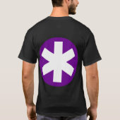 Big Asterisk - Deep Paars en White T-shirt (Achterkant)