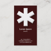 Big Asterisk - Donkerbruin (330000) Visitekaartje (Achterkant)