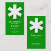 Big Asterisk - Groen (009900) Visitekaartje (Voorkant / Achterkant)