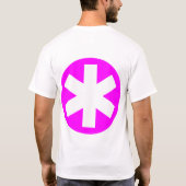 Big Asterisk - Magenta en White T-shirt (Achterkant)