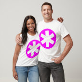 Big Asterisk - Magenta en White T-shirt (Unisex)