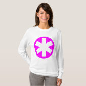 Big Asterisk - Magenta en White T-shirt (Voorkant volledig)