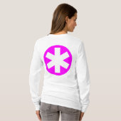 Big Asterisk - Magenta en White T-shirt (Achterkant volledig)
