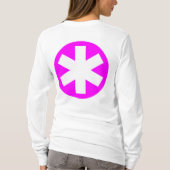 Big Asterisk - Magenta en White T-shirt (Achterkant)