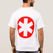 Big Asterisk - Rood en Wit T-shirt (Achterkant)