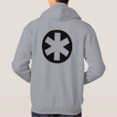 Big Asterisk - zwart en wit Hoodie (Achterkant)