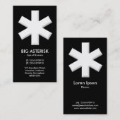Big Asterisk - zwart Visitekaartje (Voorkant / Achterkant)