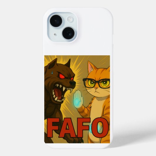 Big Attitude Cat & Dog Phone Case – Unbothered (Achterkant)