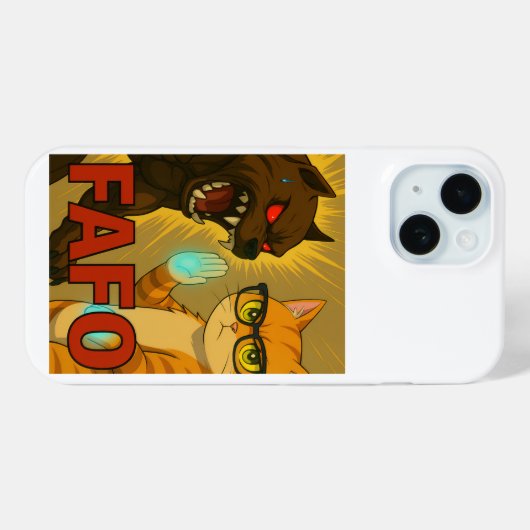 Big Attitude Cat & Dog Phone Case – Unbothered (Achterkant (horizontaal))