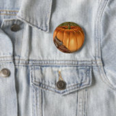 Big Autumn Pumpkin Ronde Button 5,7 Cm (In situ)