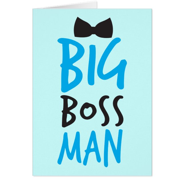 Big baas man mooi Bossy design met een stropdas vo (Voorkant)