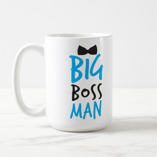 Big baas man mooi Bossy design met een stropdas vo Koffiemok (Links)