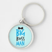 Big baas man mooi Bossy design met een stropdas vo Sleutelhanger (Voorkant)