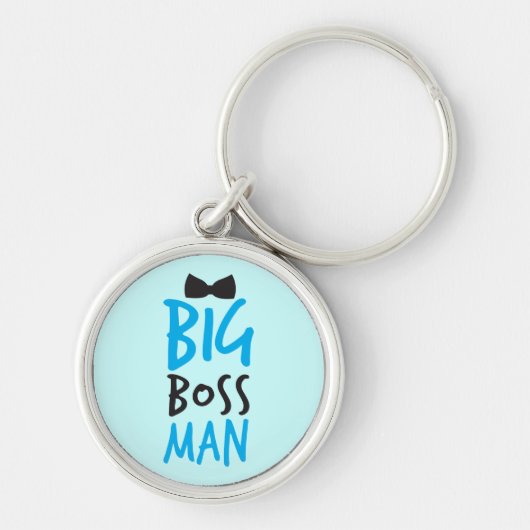 Big baas man mooi Bossy design met een stropdas vo Sleutelhanger (Voorkant)