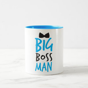 Big baas man mooi Bossy design met een stropdas vo Tweekleurige Koffiemok
