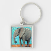 Big Baby Elephant Painting Sleutelhanger (Voorkant)