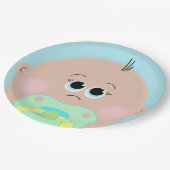 Big Baby Face Baby shower Bord (Gekanteld)