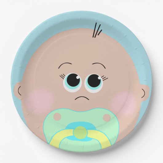 Big Baby Face Baby shower Bord (Voorkant)