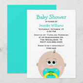 Big Baby Face Baby shower Uitnodiging (Voorkant / Achterkant)