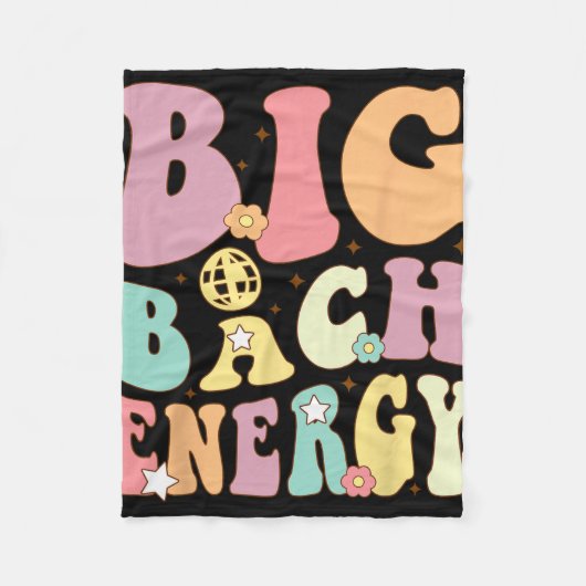 Big Bach Energy Bride Bruidsmeisje Groovy Bachelor Fleece Deken (Voorkant)