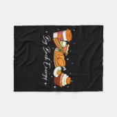 Big Back Energy Funny Thanksgiving Dinner Turkey L Fleece Deken (Voorkant (Horizontaal))