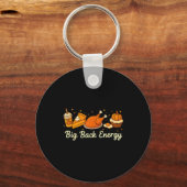 Big Back Energy Funny Thanksgiving Dinner Turkey L Sleutelhanger (Voorkant)