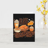 Big Back Energy Funny Thanksgiving Food Lover Turk Kaart (Gele Bloem)