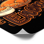 Big Back Energy Funny Thanksgiving Food Lover Turk Poster (Hoek)