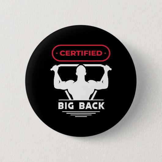 Big Back gecertificeerd Big Back Design Bodybuildi Ronde Button 5,7 Cm (Voorkant)