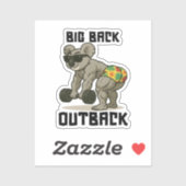 Big Back Outback – Funny Koala Gym Deadlift Design Sticker (Vel)