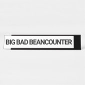 Big Bad Beancounter Funny CPA Accountant Bureau Naambordje (Voorkant)