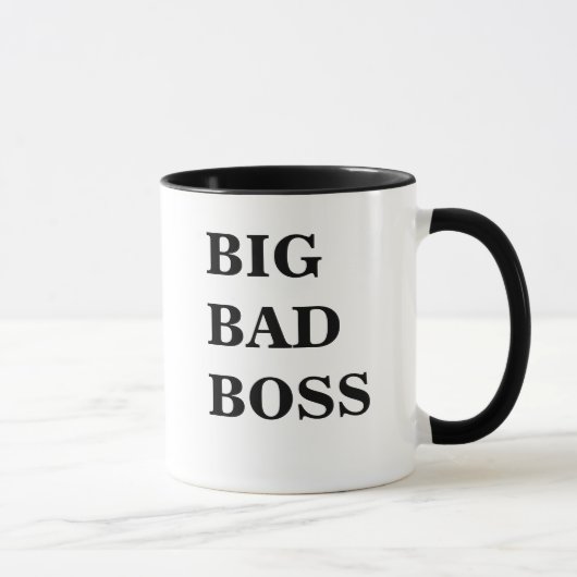 Big Bad Boss | Funny Scary Boss Name Joke | Cadeau Mok (Rechts)